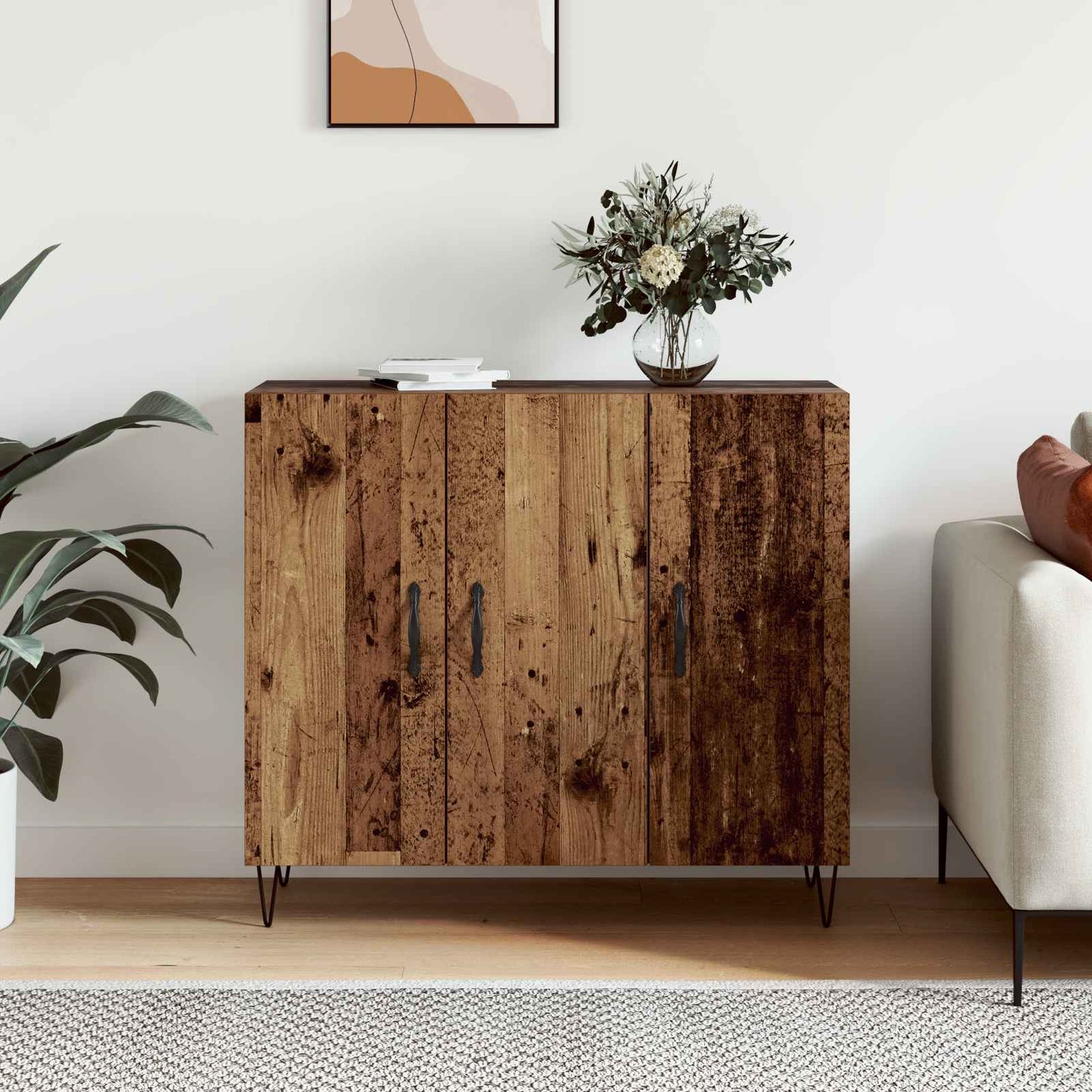 Sideboard Altholz 90 x 32,5 x 80 cm Holzwerkstoff