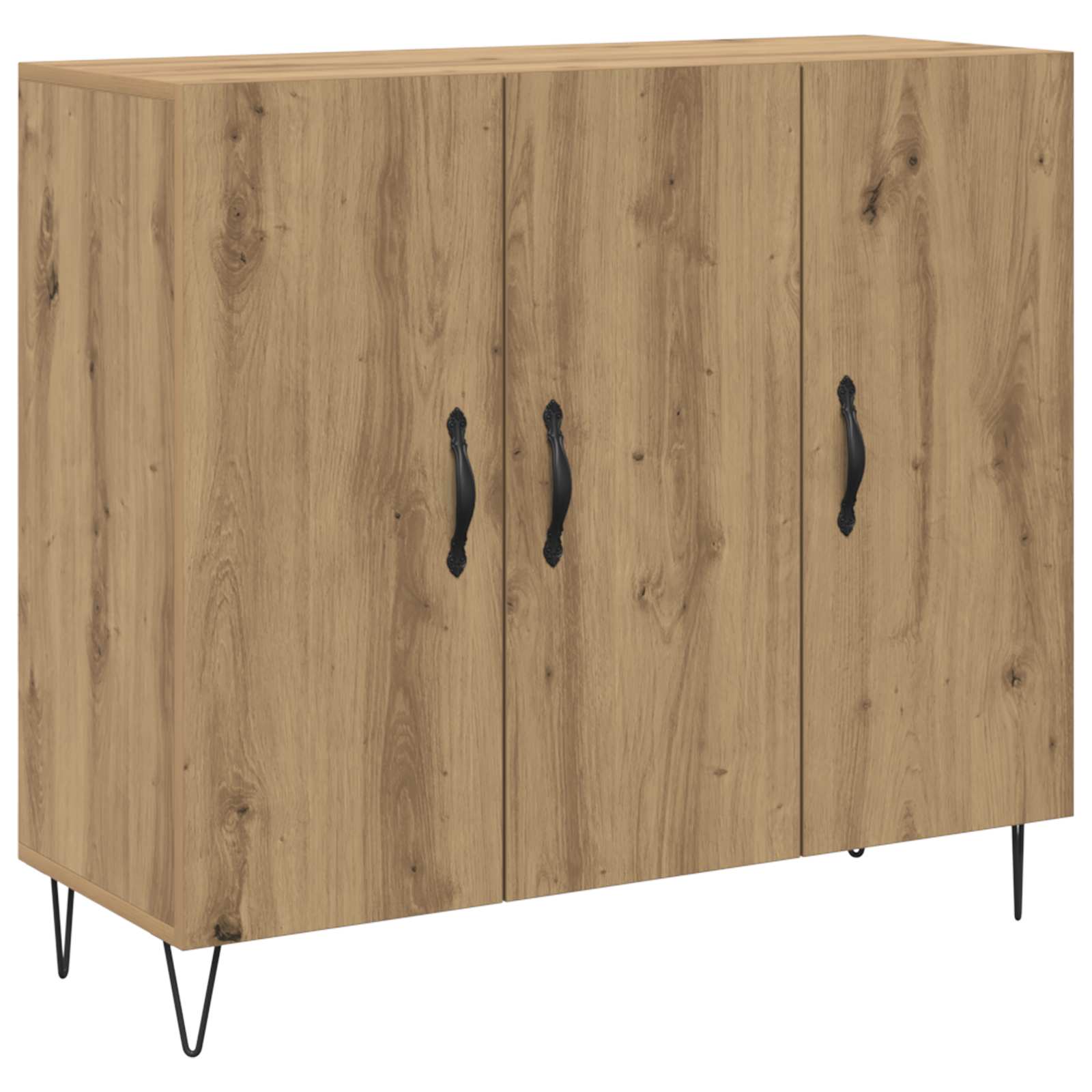 Sideboard Artisan-Eiche 90 x 32,5 x 80 cm Holzwerkstoff