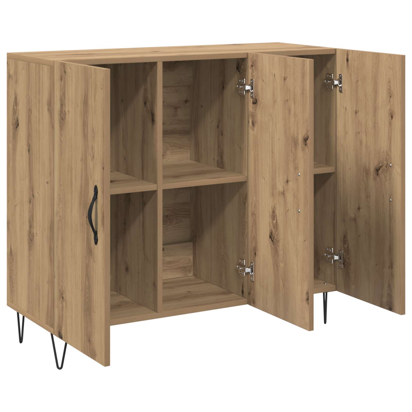 Sideboard Artisan-Eiche 90 x 32,5 x 80 cm Holzwerkstoff