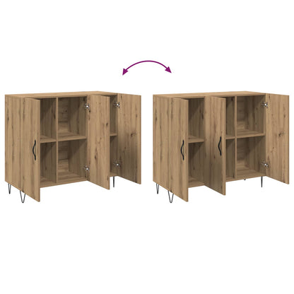 Sideboard Artisan-Eiche 90 x 32,5 x 80 cm Holzwerkstoff