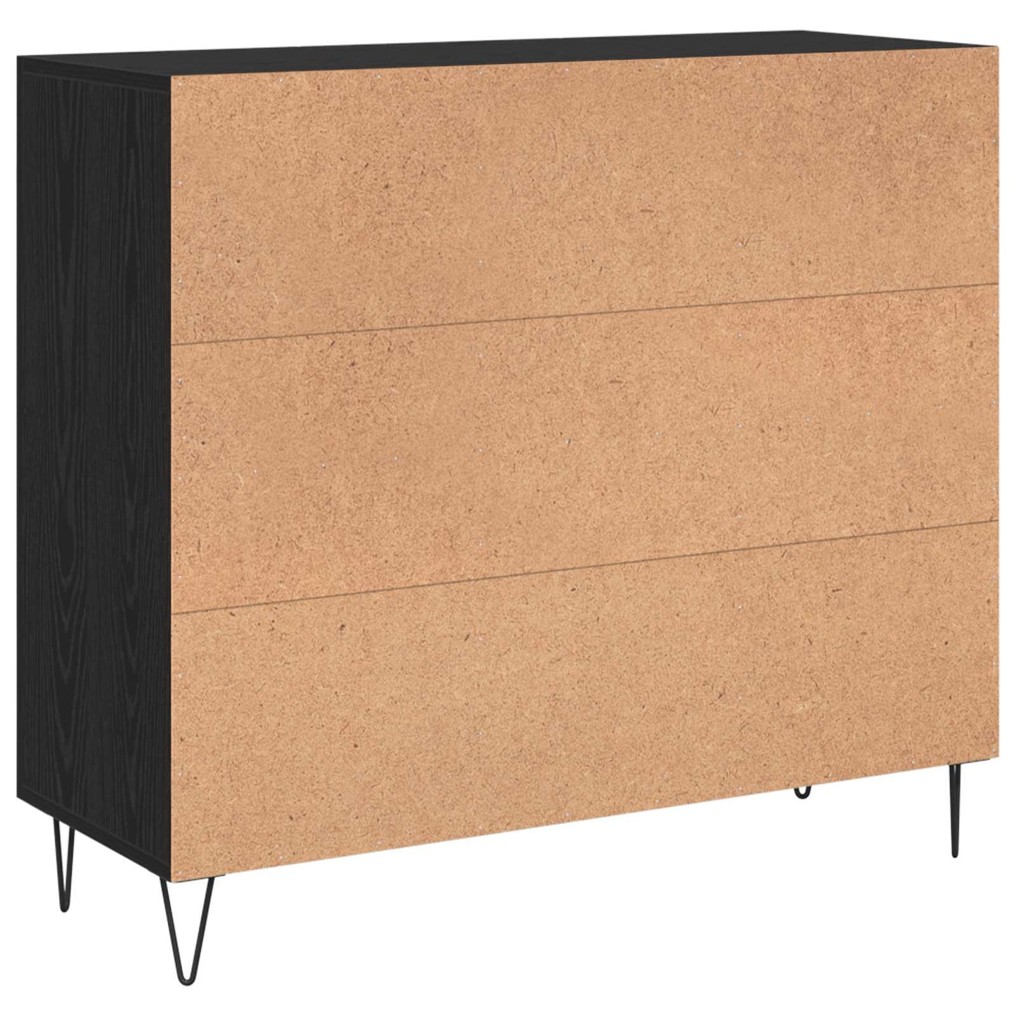 Sideboard Schwarz Eichen-Optik 90 x 32,5 x 80 cm Holzwerkstoff