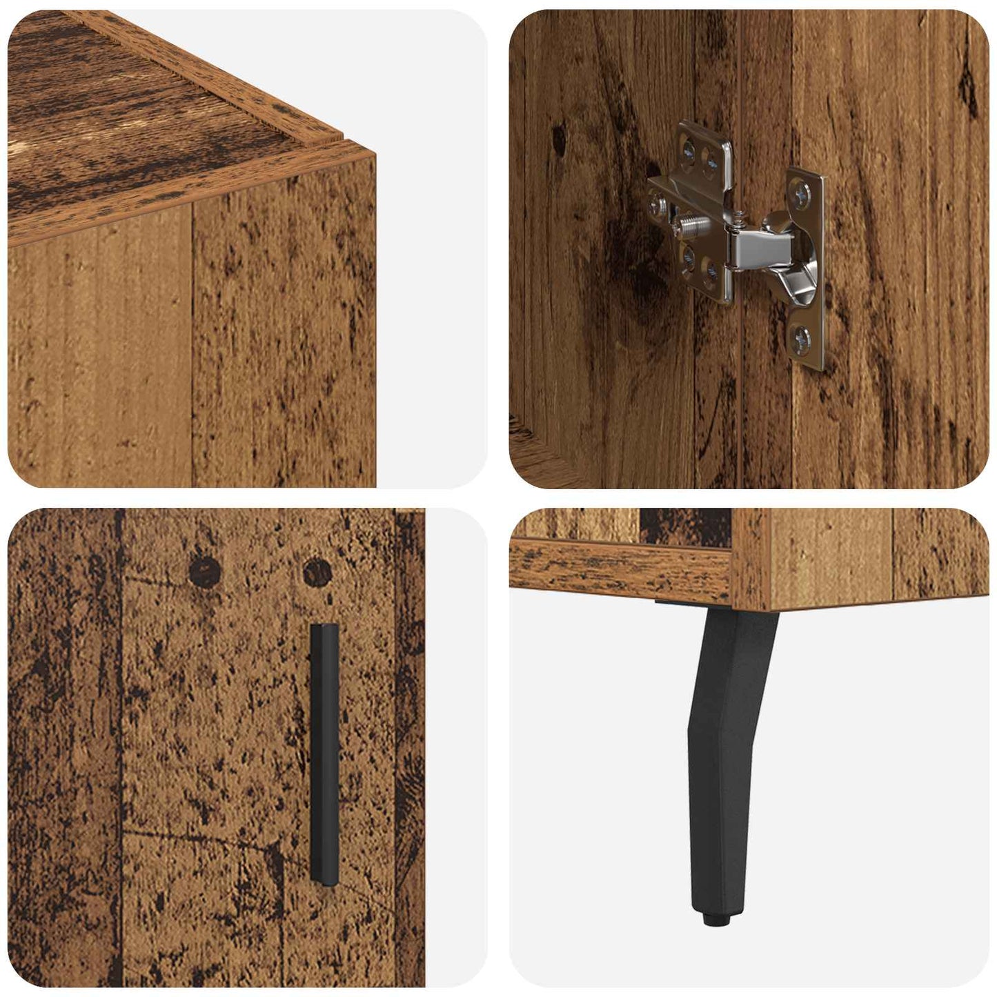 Sideboard Altholz 90 x 34 x 80 cm Holzwerkstoff