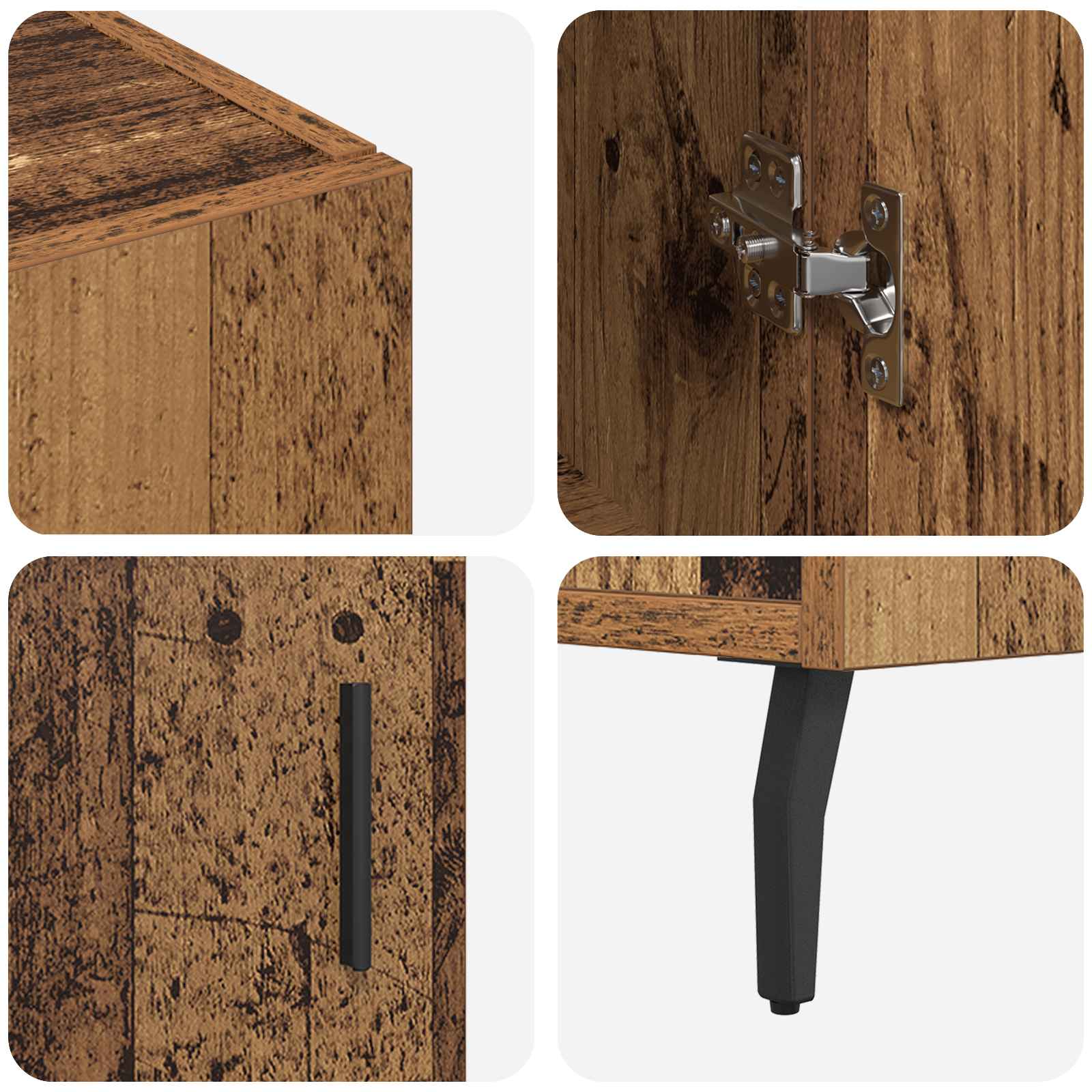 Sideboard Altholz 90 x 34 x 80 cm Holzwerkstoff