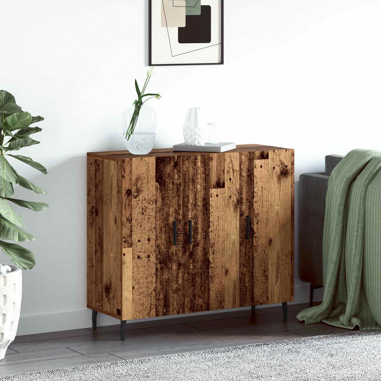 Sideboard Altholz 90 x 34 x 80 cm Holzwerkstoff