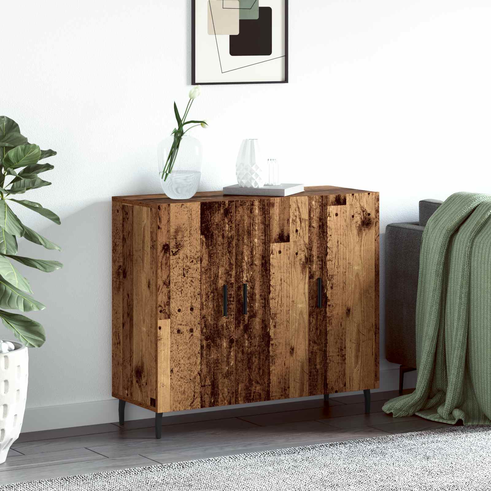 Sideboard Altholz 90 x 34 x 80 cm Holzwerkstoff