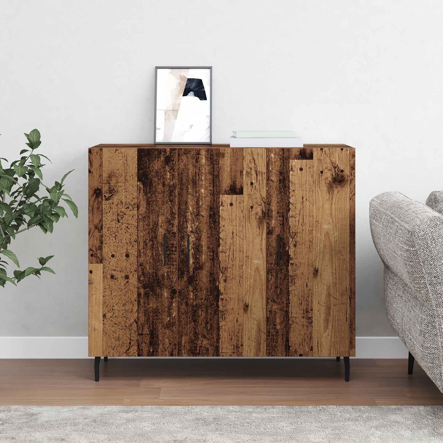 Sideboard Altholz 90 x 34 x 80 cm Holzwerkstoff