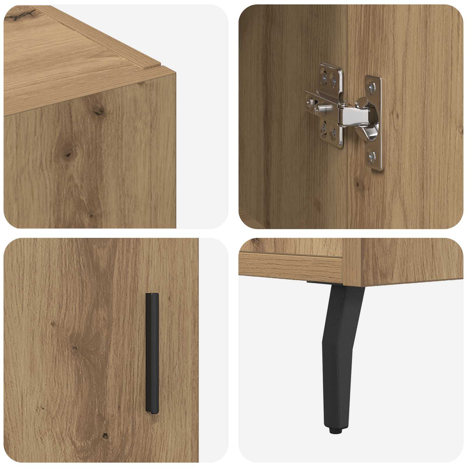 Sideboard Artisan-Eiche 90 x 34 x 80 cm Holzwerkstoff