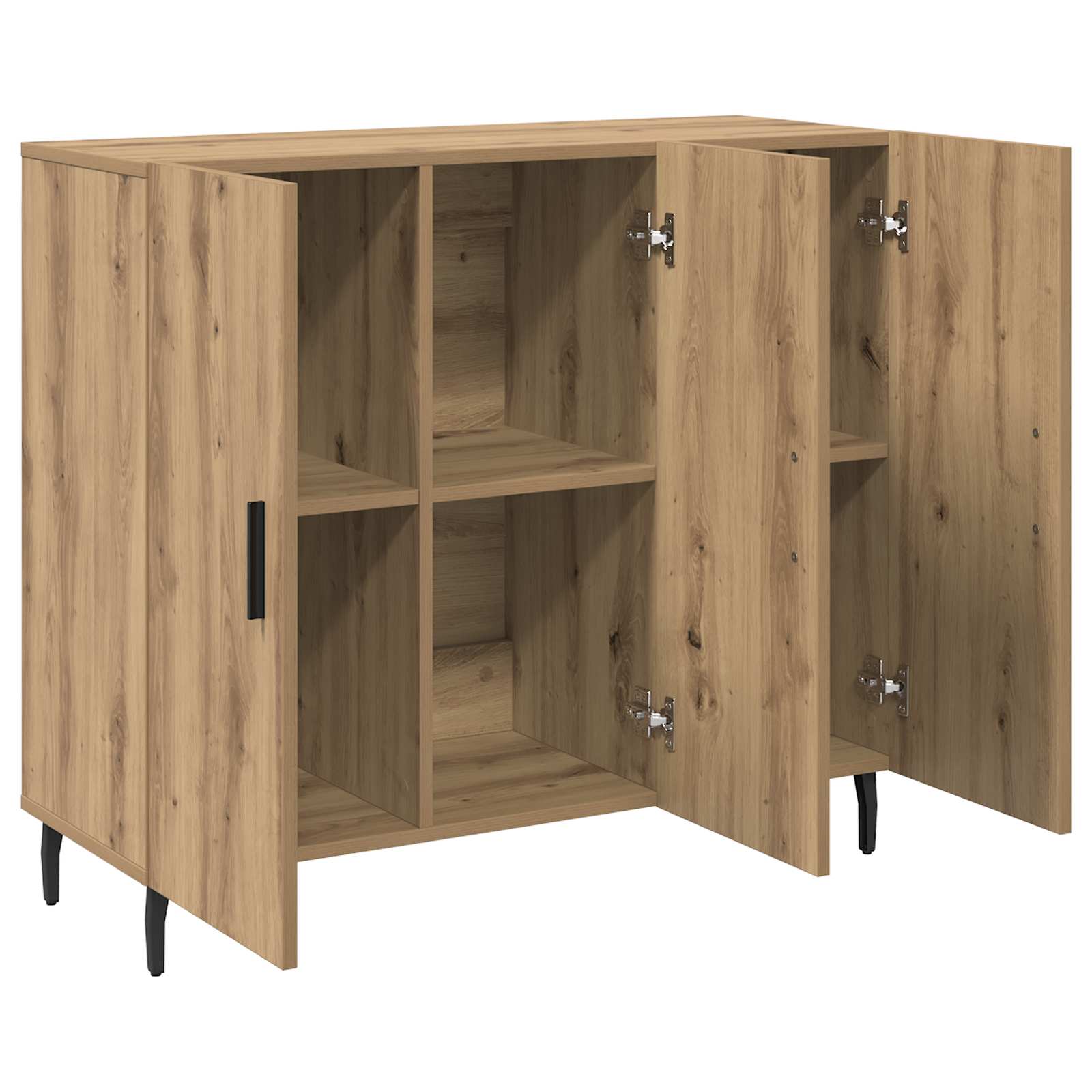 Sideboard Artisan-Eiche 90 x 34 x 80 cm Holzwerkstoff