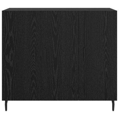 Sideboard Schwarz Eichen-Optik 90 x 34 x 80 cm Holzwerkstoff