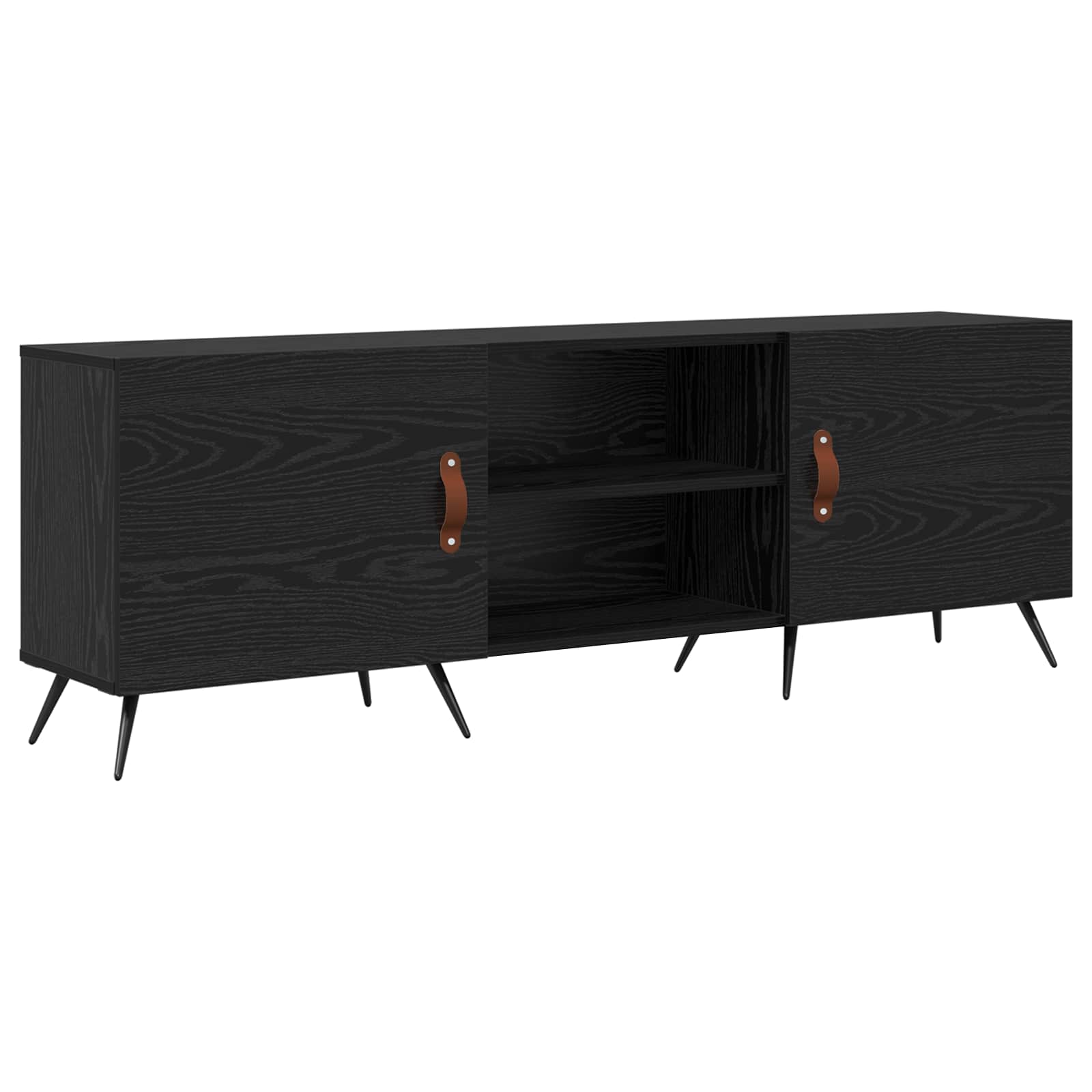 TV-Schränk 150 x 30 x 50 cm Schwarz Eichen-Optik Holzwerkstoff