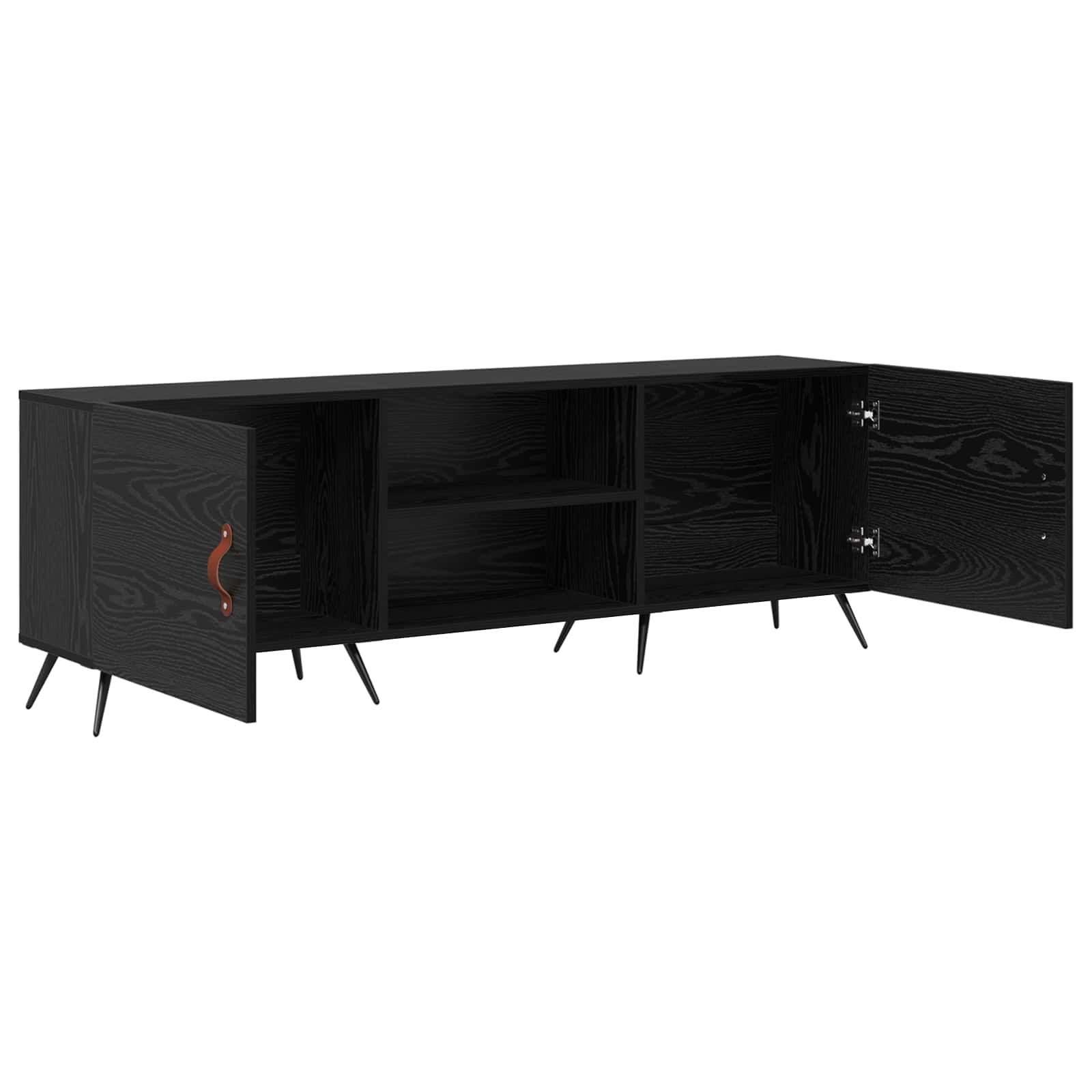 TV-Schränk 150 x 30 x 50 cm Schwarz Eichen-Optik Holzwerkstoff