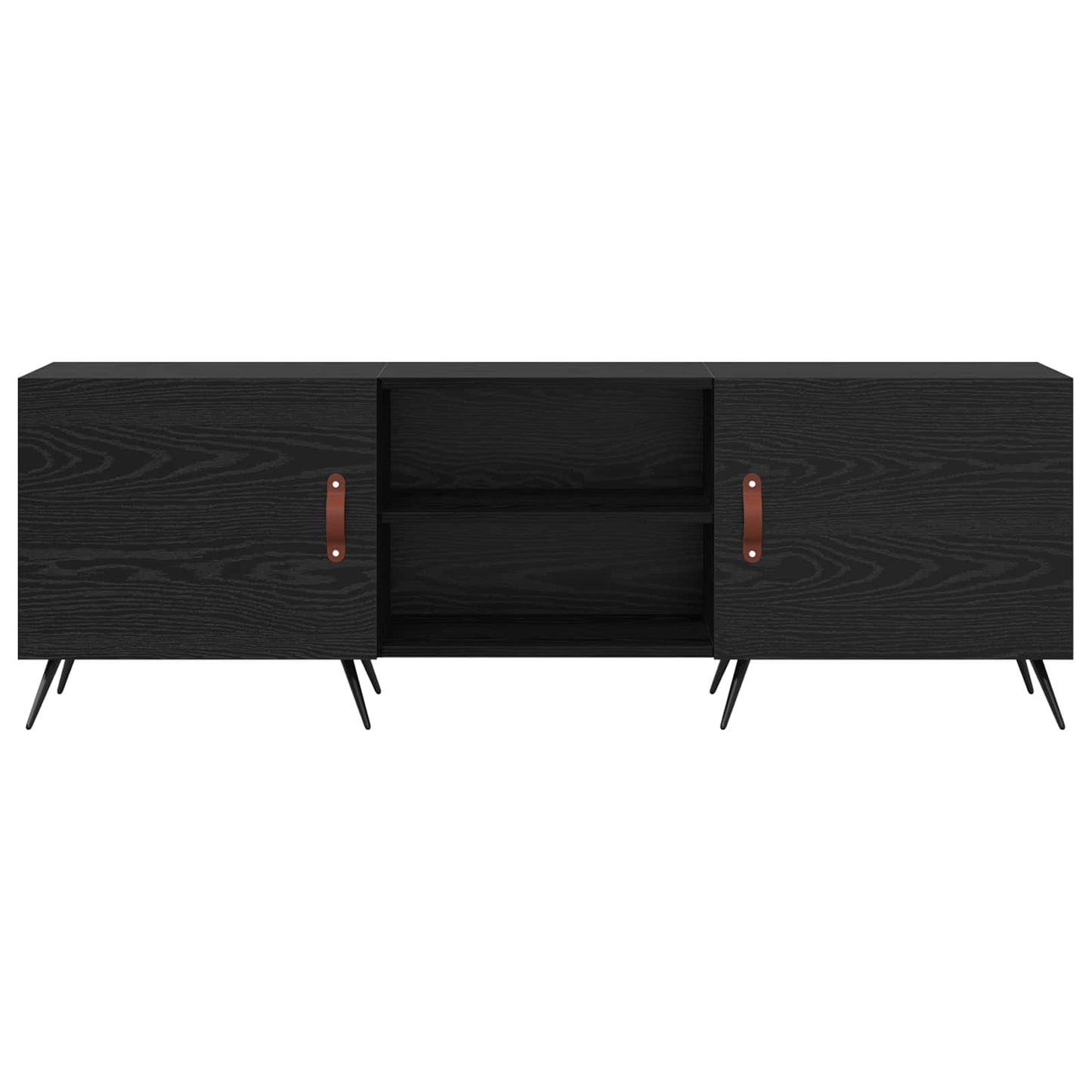 TV-Schränk 150 x 30 x 50 cm Schwarz Eichen-Optik Holzwerkstoff