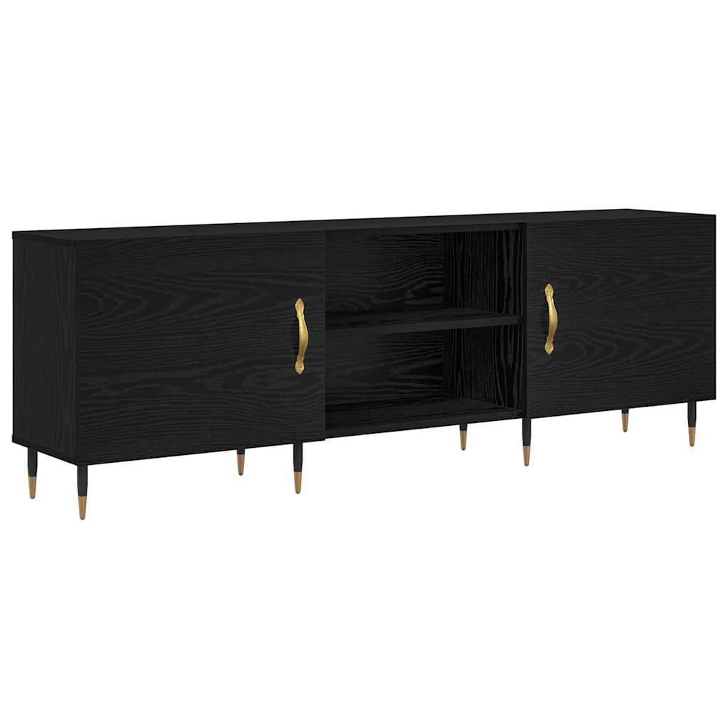 TV-Schränk Schwarz Eichen-Optik 150 x 30 x 50 cm Holzwerkstoff