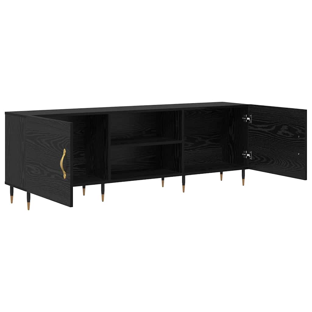 TV-Schränk Schwarz Eichen-Optik 150 x 30 x 50 cm Holzwerkstoff