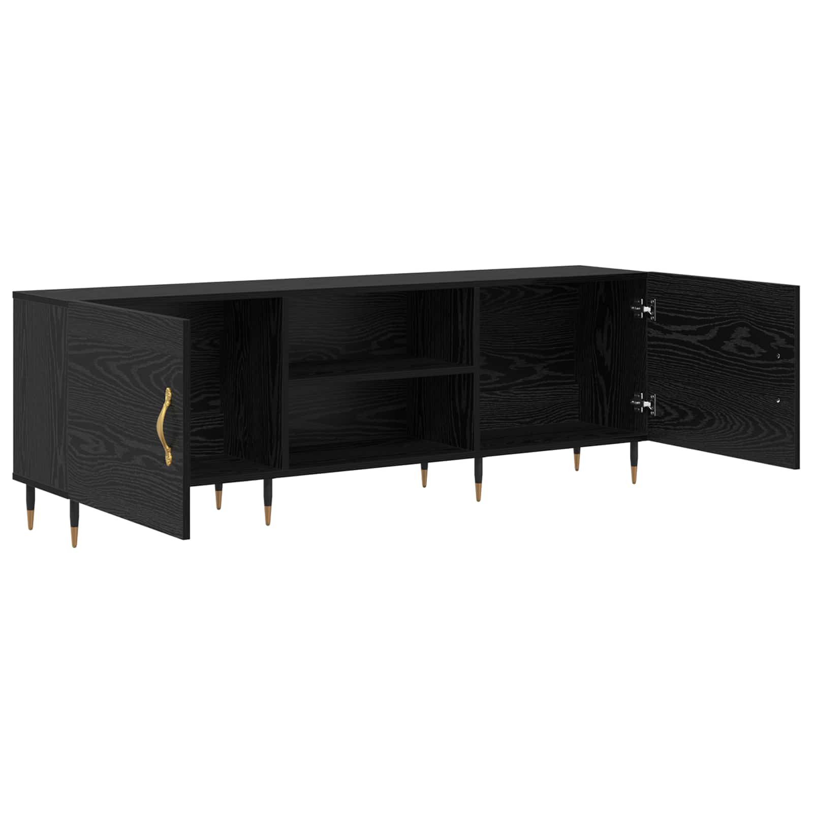 TV-Schränk 150 x 30 x 50 cm Schwarz Eichen-Optik Holzwerkstoff