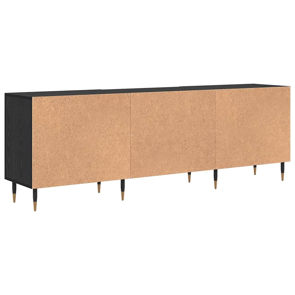 TV-Schränk Schwarz Eichen-Optik 150 x 30 x 50 cm Holzwerkstoff
