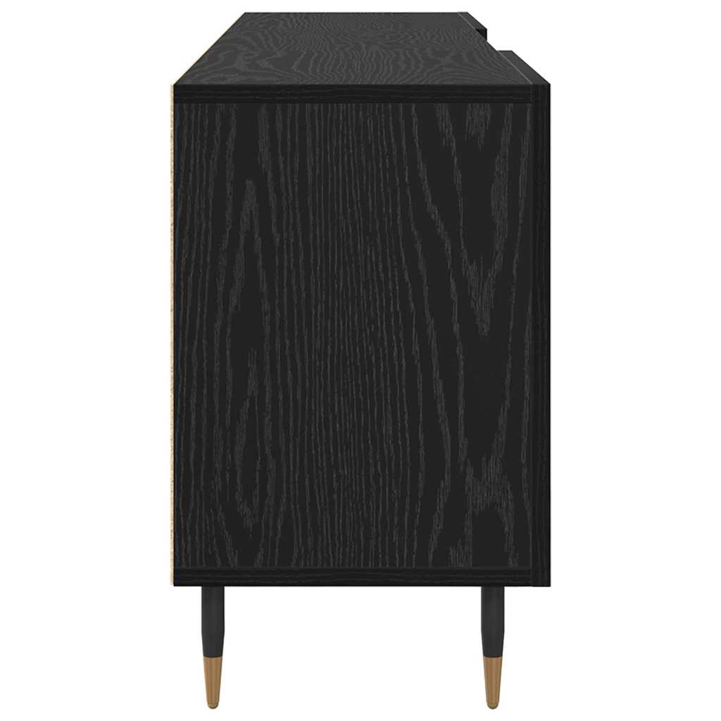 TV-Schränk Schwarz Eichen-Optik 150 x 30 x 50 cm Holzwerkstoff