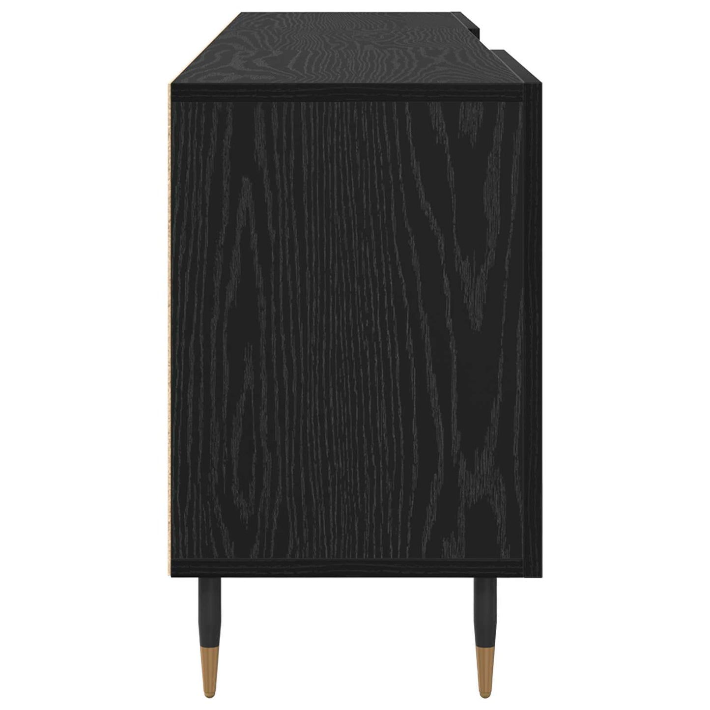 TV-Schränk 150 x 30 x 50 cm Schwarz Eichen-Optik Holzwerkstoff