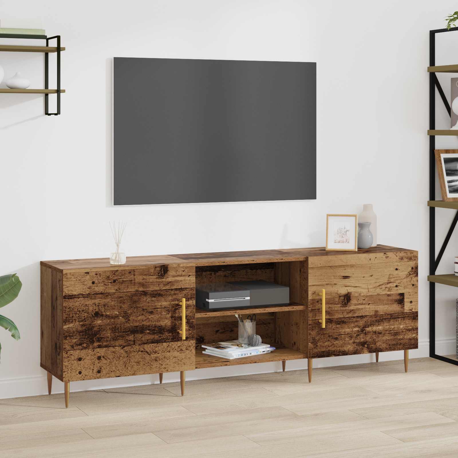 TV-Schränk 150 x 30 x 50 cm Altholz Holzwerkstoff