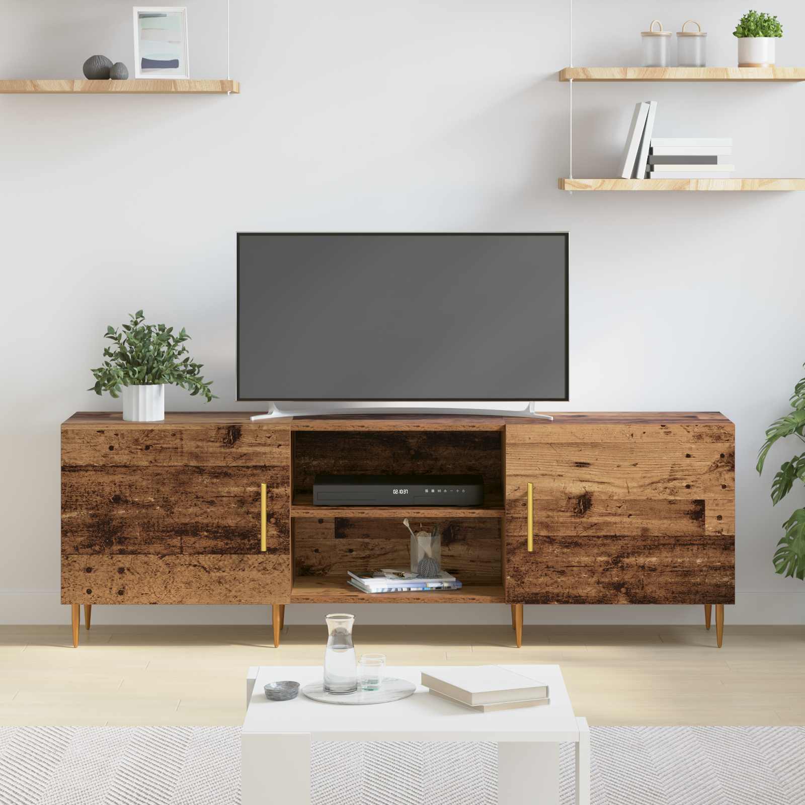 TV-Schränk 150 x 30 x 50 cm Altholz Holzwerkstoff
