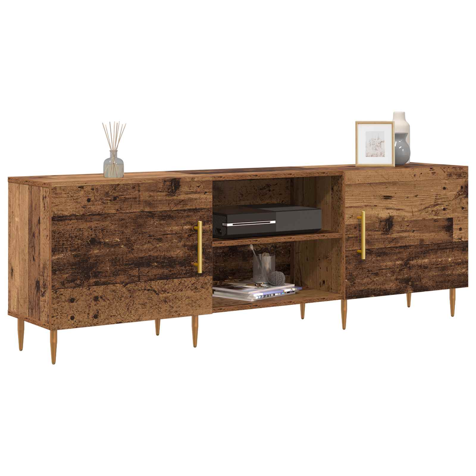 TV-Schränk 150 x 30 x 50 cm Altholz Holzwerkstoff