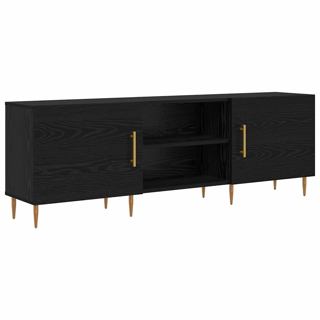 TV-Schränk Schwarz Eichen-Optik 150 x 30 x 50 cm Holzwerkstoff