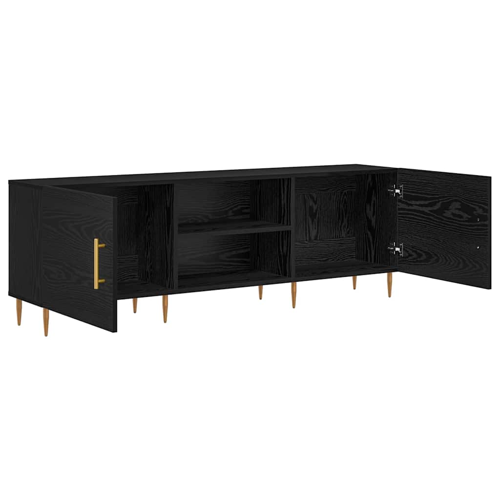 TV-Schränk Schwarz Eichen-Optik 150 x 30 x 50 cm Holzwerkstoff