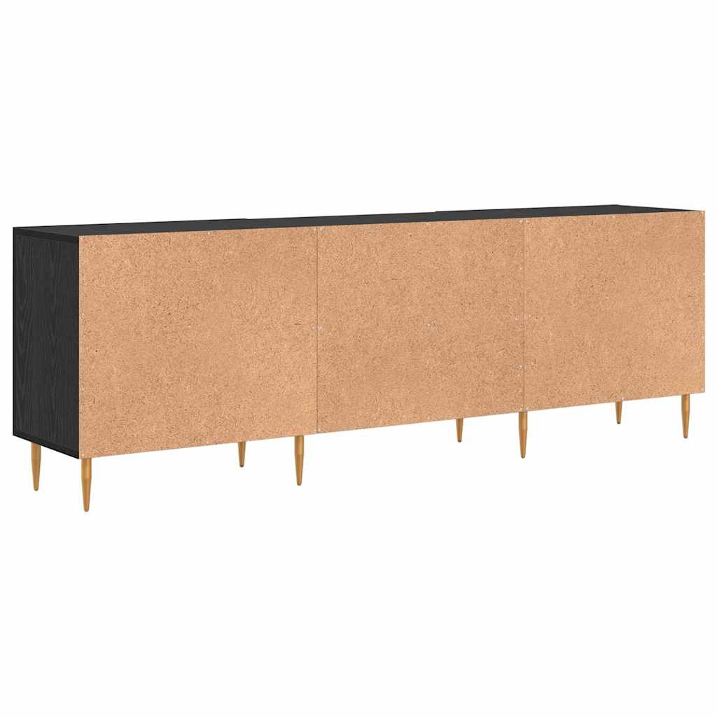 TV-Schränk Schwarz Eichen-Optik 150 x 30 x 50 cm Holzwerkstoff