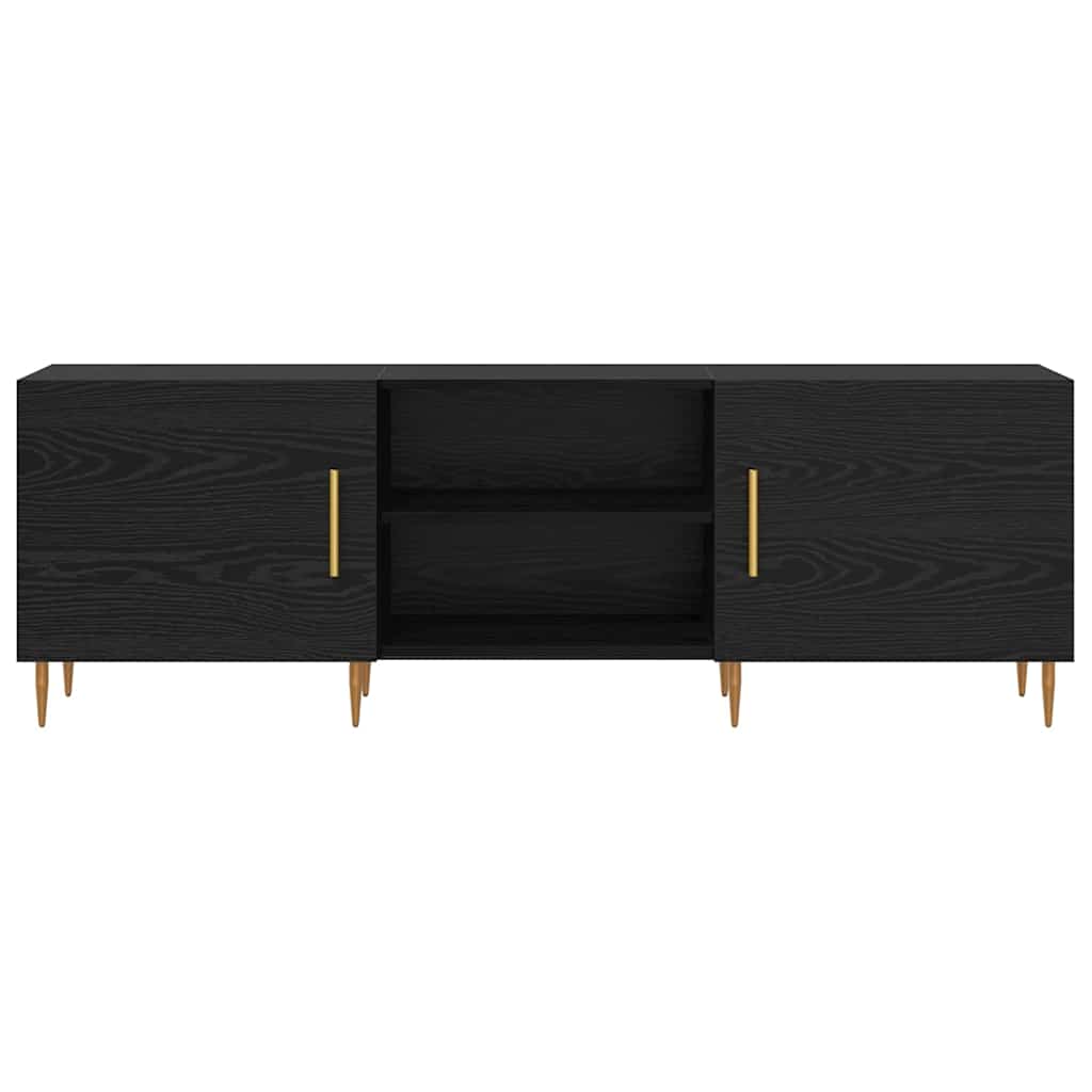 TV-Schränk Schwarz Eichen-Optik 150 x 30 x 50 cm Holzwerkstoff