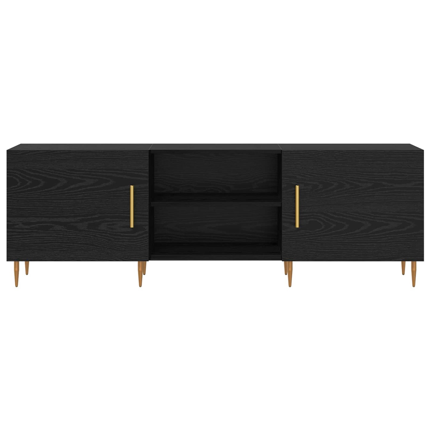 TV-Schränk 150 x 30 x 50 cm Schwarz Eichen-Optik Holzwerkstoff