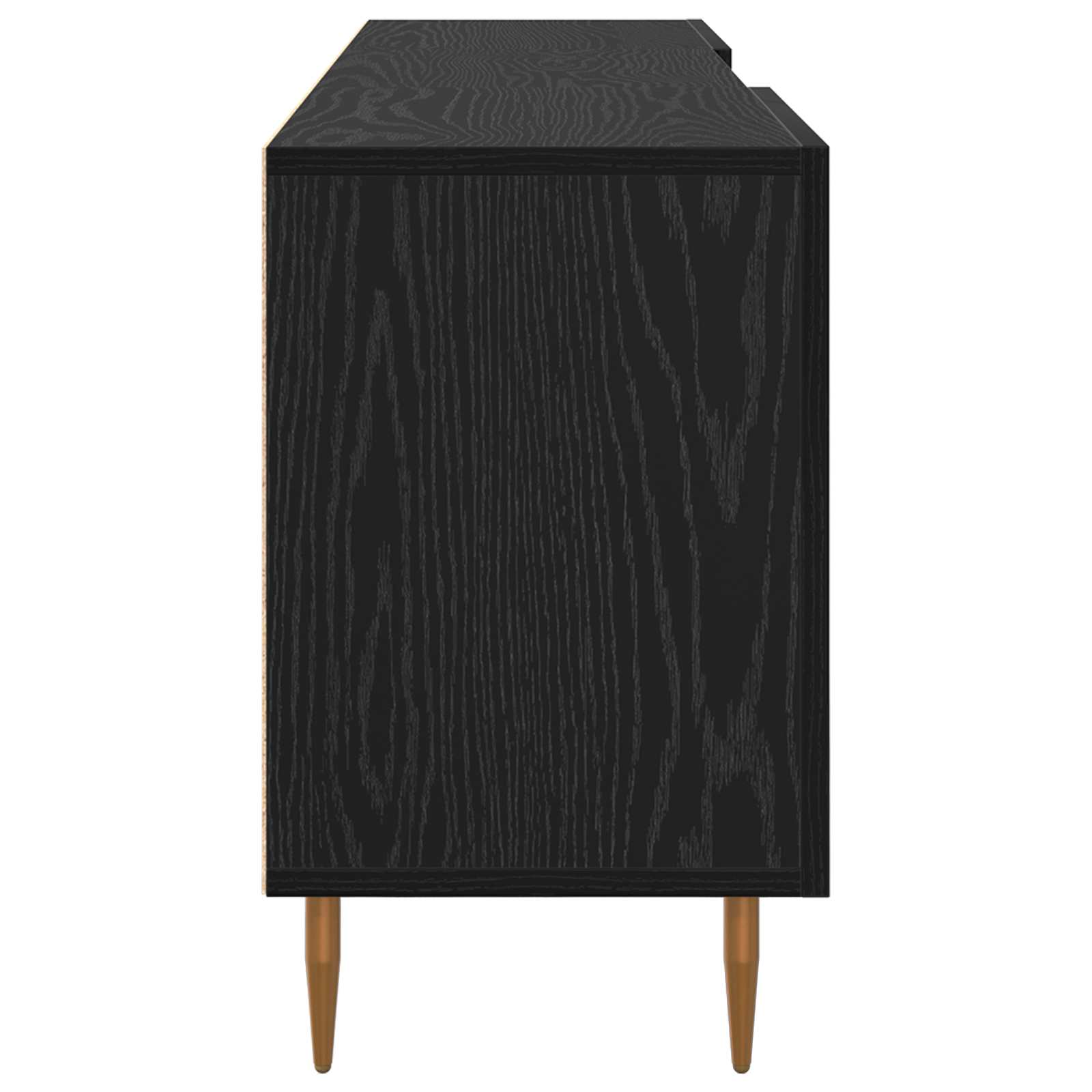 TV-Schränk 150 x 30 x 50 cm Schwarz Eichen-Optik Holzwerkstoff