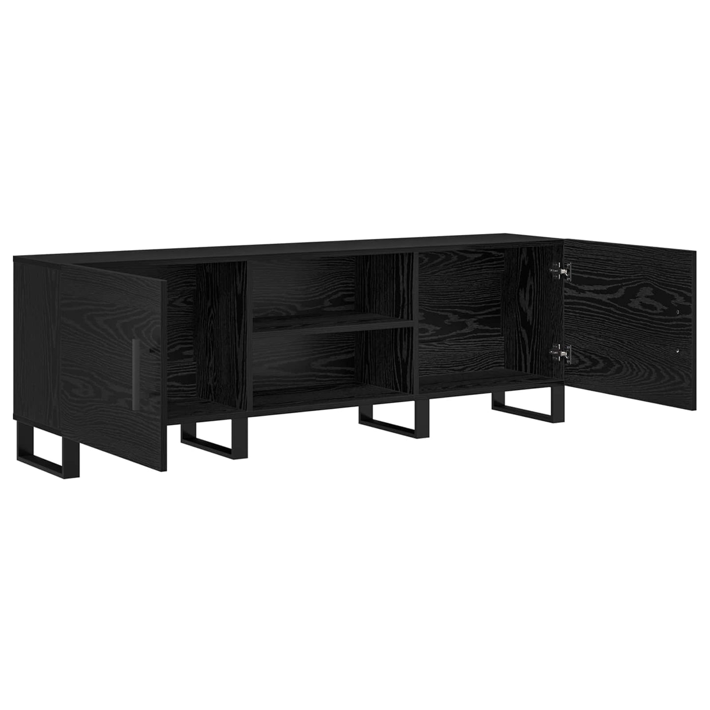 TV-Schränk 150 x 30 x 50 cm Schwarz Eichen-Optik Holzwerkstoff