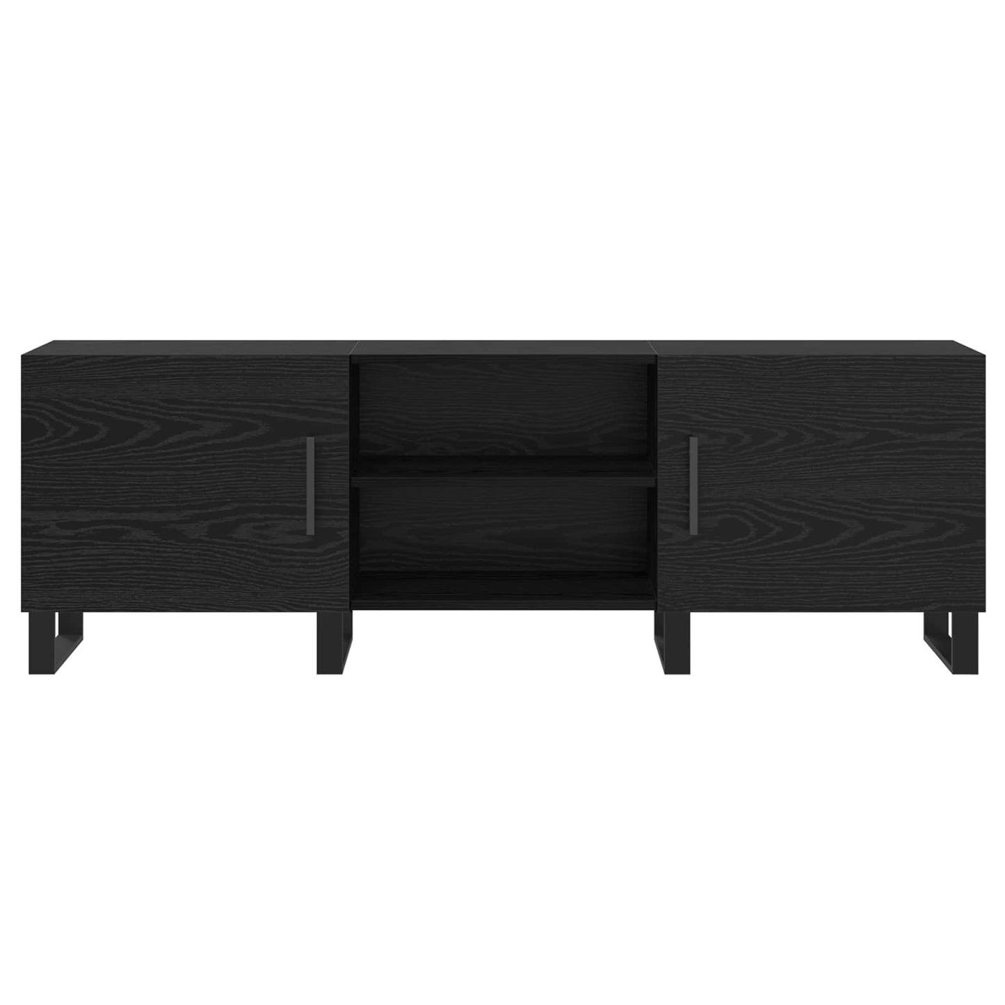 TV-Schränk 150 x 30 x 50 cm Schwarz Eichen-Optik Holzwerkstoff