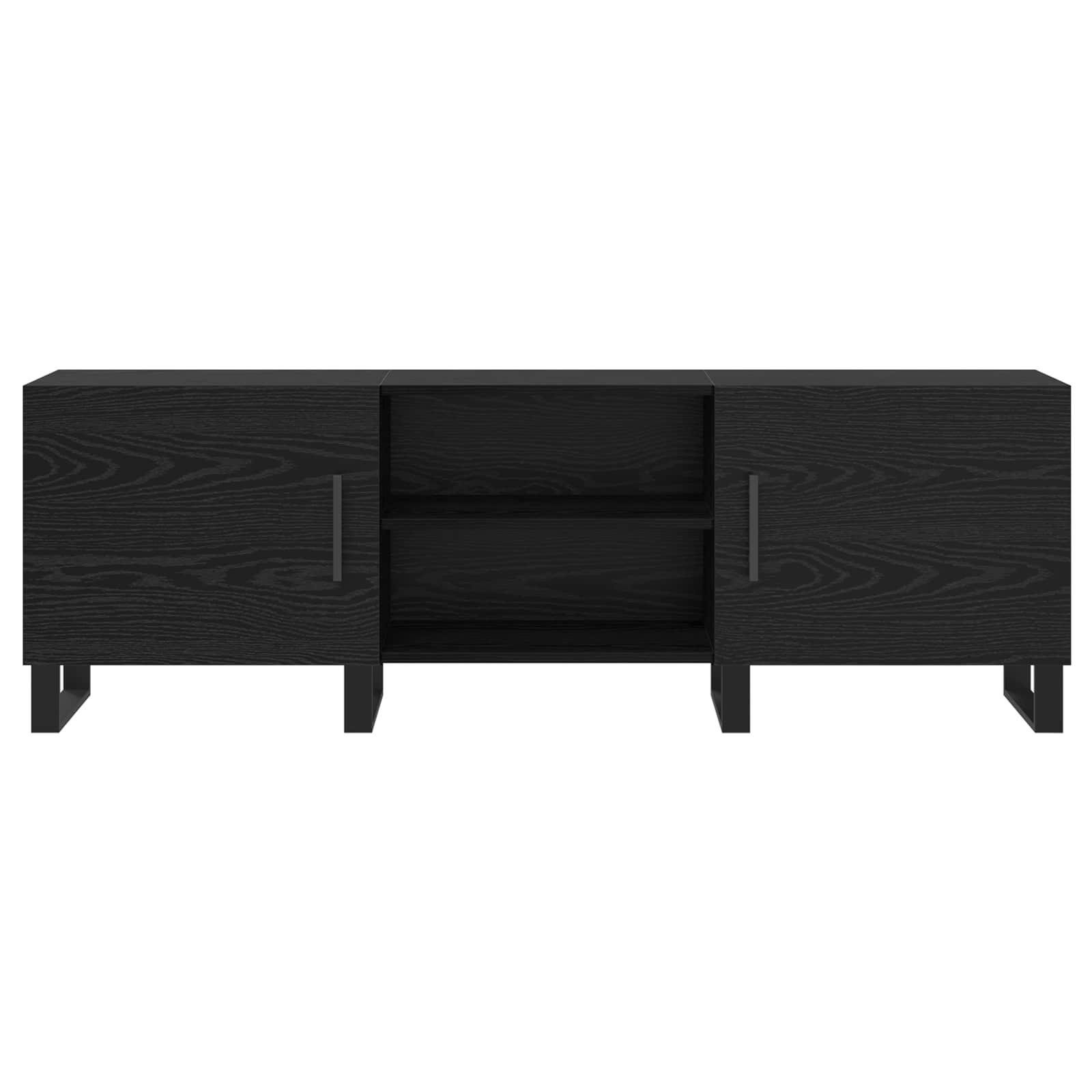 TV-Schränk 150 x 30 x 50 cm Schwarz Eichen-Optik Holzwerkstoff