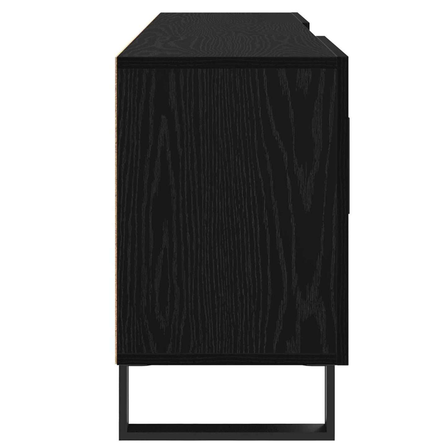 TV-Schränk 150 x 30 x 50 cm Schwarz Eichen-Optik Holzwerkstoff