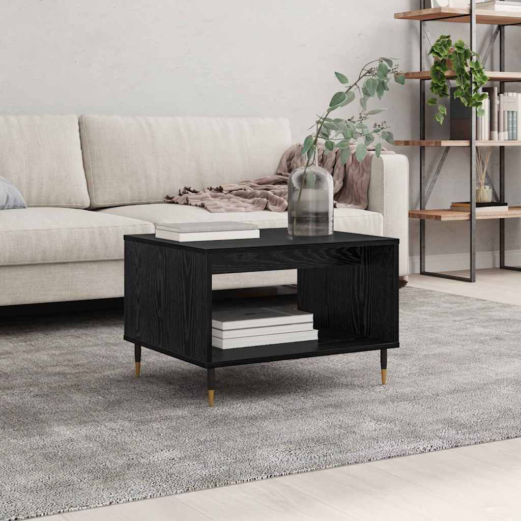 Couchtisch Schwarz Eichen-Optik 60 x 50 x 40 cm Holzwerkstoff