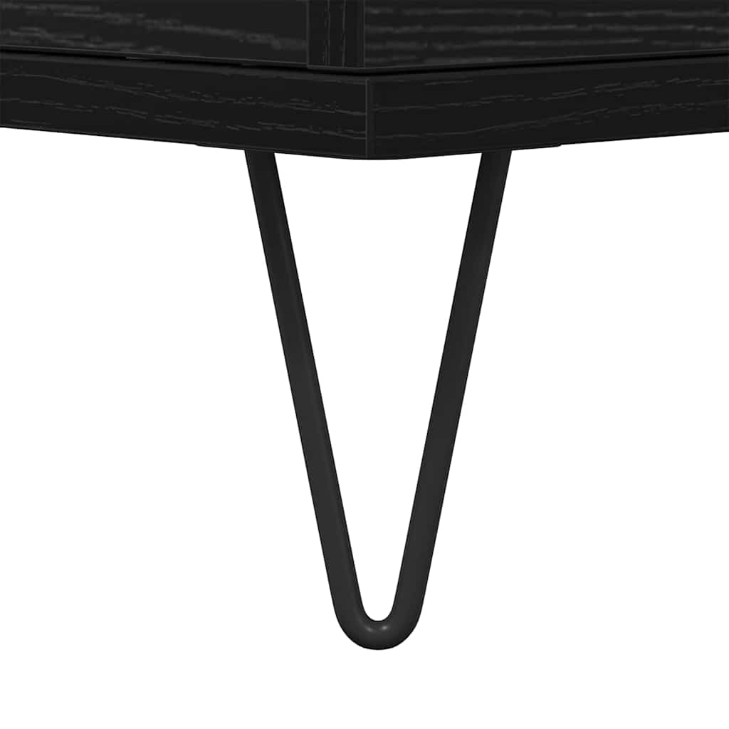 Couchtisch Schwarz Eichen-Optik 90 x 44.5 x 45 cm Holzwerkstoff