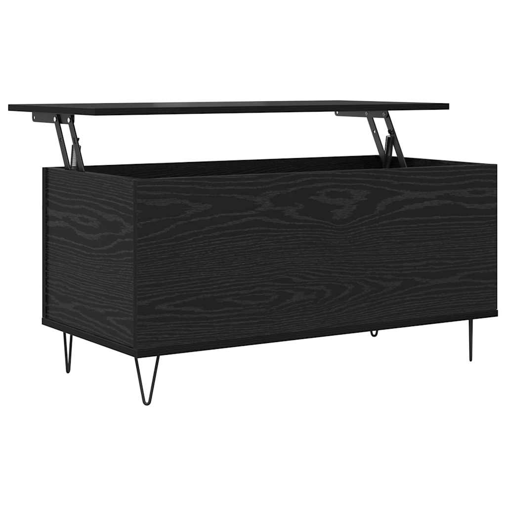 Couchtisch Schwarz Eichen-Optik 90 x 44.5 x 45 cm Holzwerkstoff