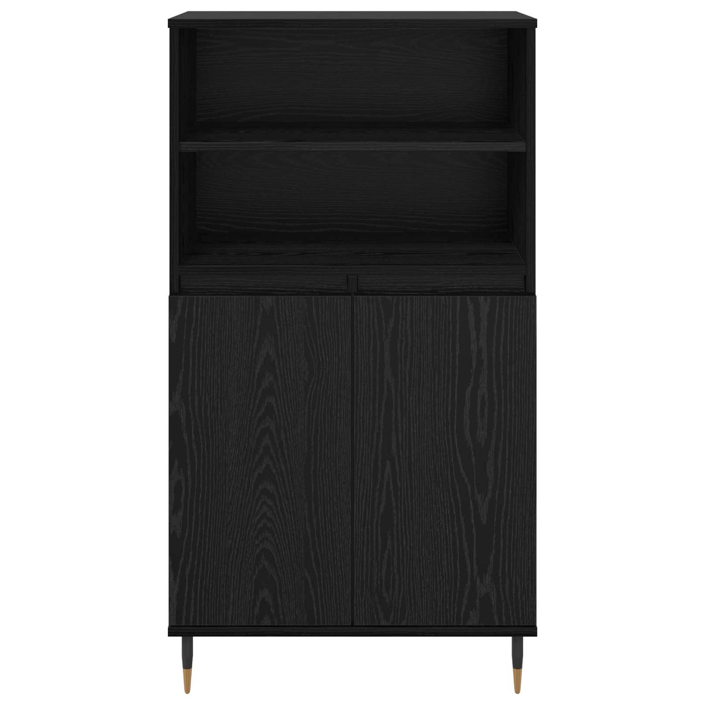Hochboard Schwarz 60 x 36 x 110 cm Holzwerkstoff