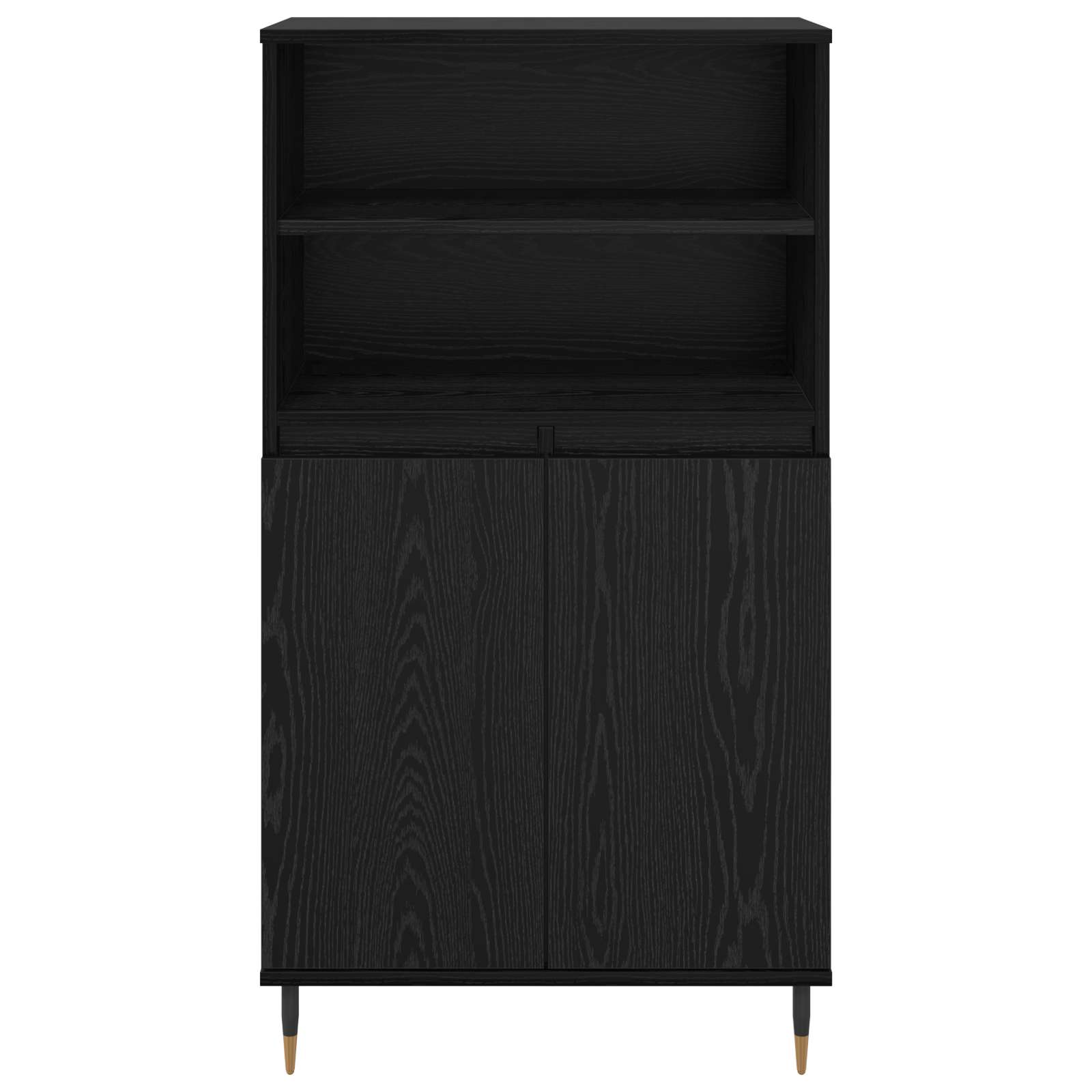 Hochboard Schwarz 60 x 36 x 110 cm Holzwerkstoff