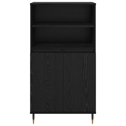 Hochboard Schwarz 60 x 36 x 110 cm Holzwerkstoff