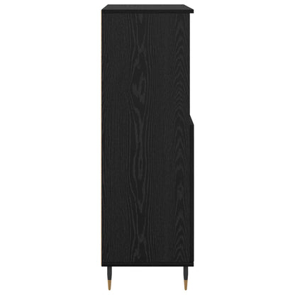 Hochboard Schwarz 60 x 36 x 110 cm Holzwerkstoff