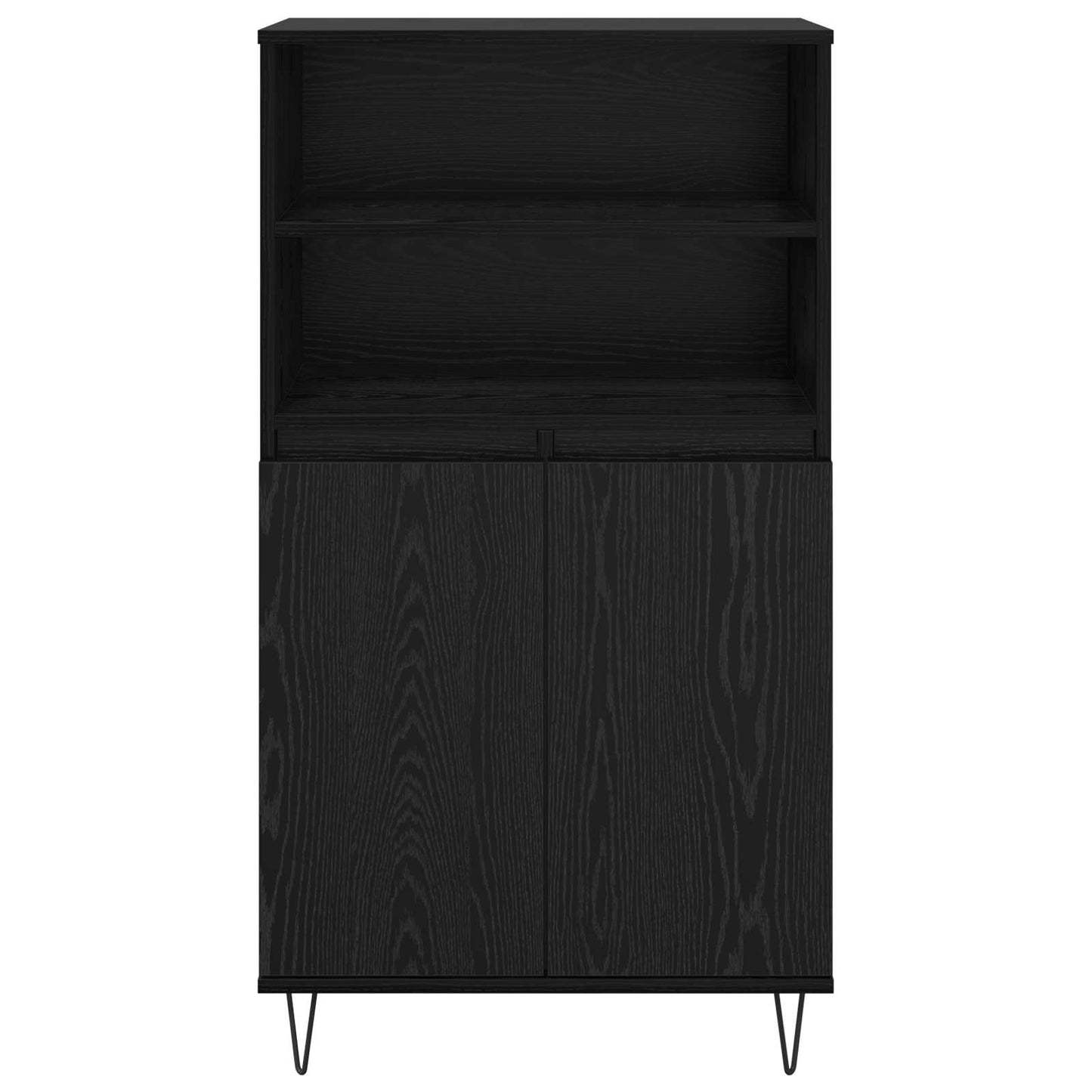 Hochboard Schwarz 60 x 36 x 110 cm Holzwerkstoff
