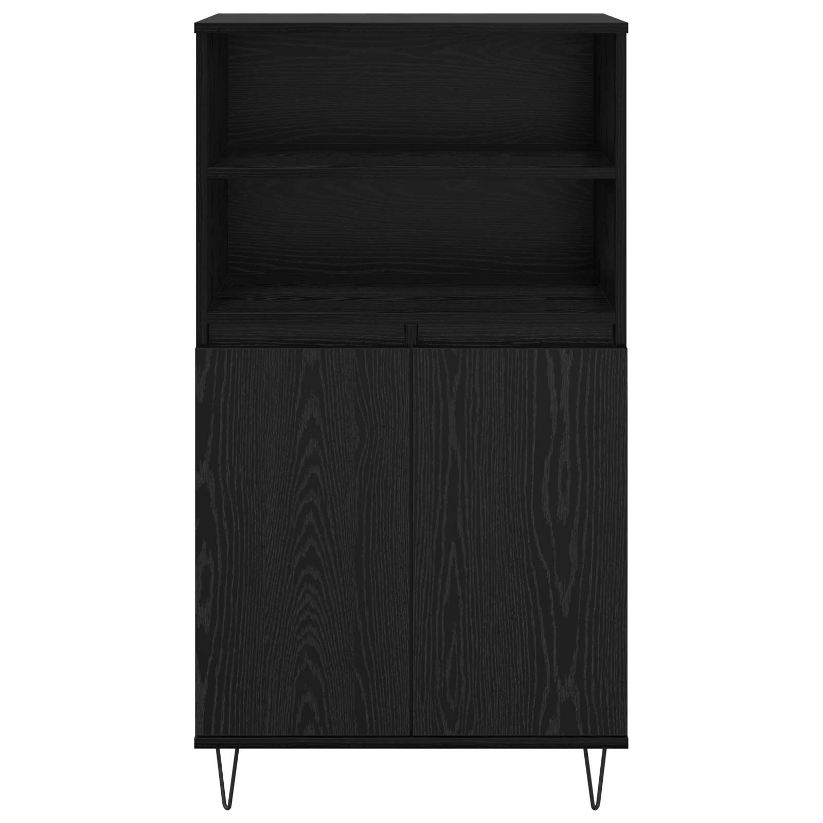 Hochboard Schwarz 60 x 36 x 110 cm Holzwerkstoff