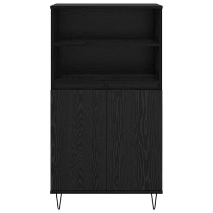 Hochboard Schwarz 60 x 36 x 110 cm Holzwerkstoff
