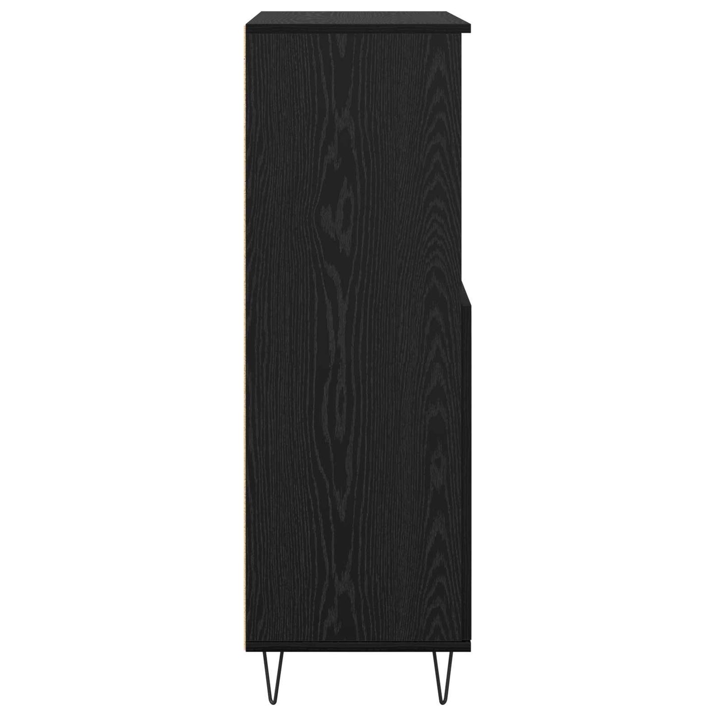 Hochboard Schwarz 60 x 36 x 110 cm Holzwerkstoff