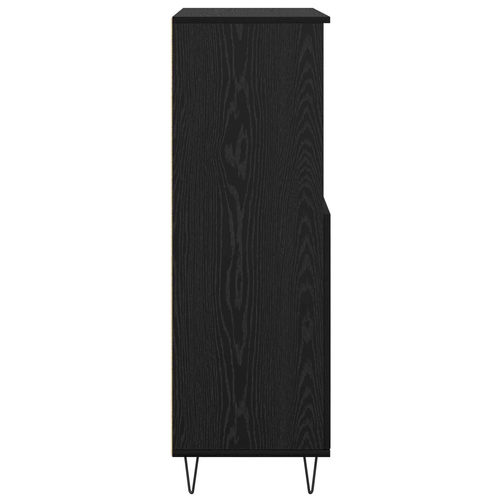 Hochboard Schwarz 60 x 36 x 110 cm Holzwerkstoff
