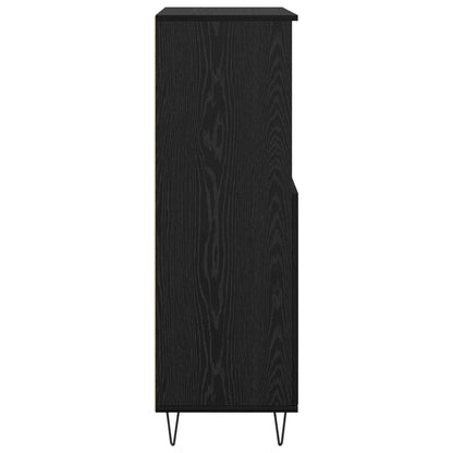 Hochboard Schwarz 60 x 36 x 110 cm Holzwerkstoff