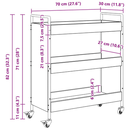 Küchentrolley Altholz 70 x 30 x 82 cm Holzwerkstoff