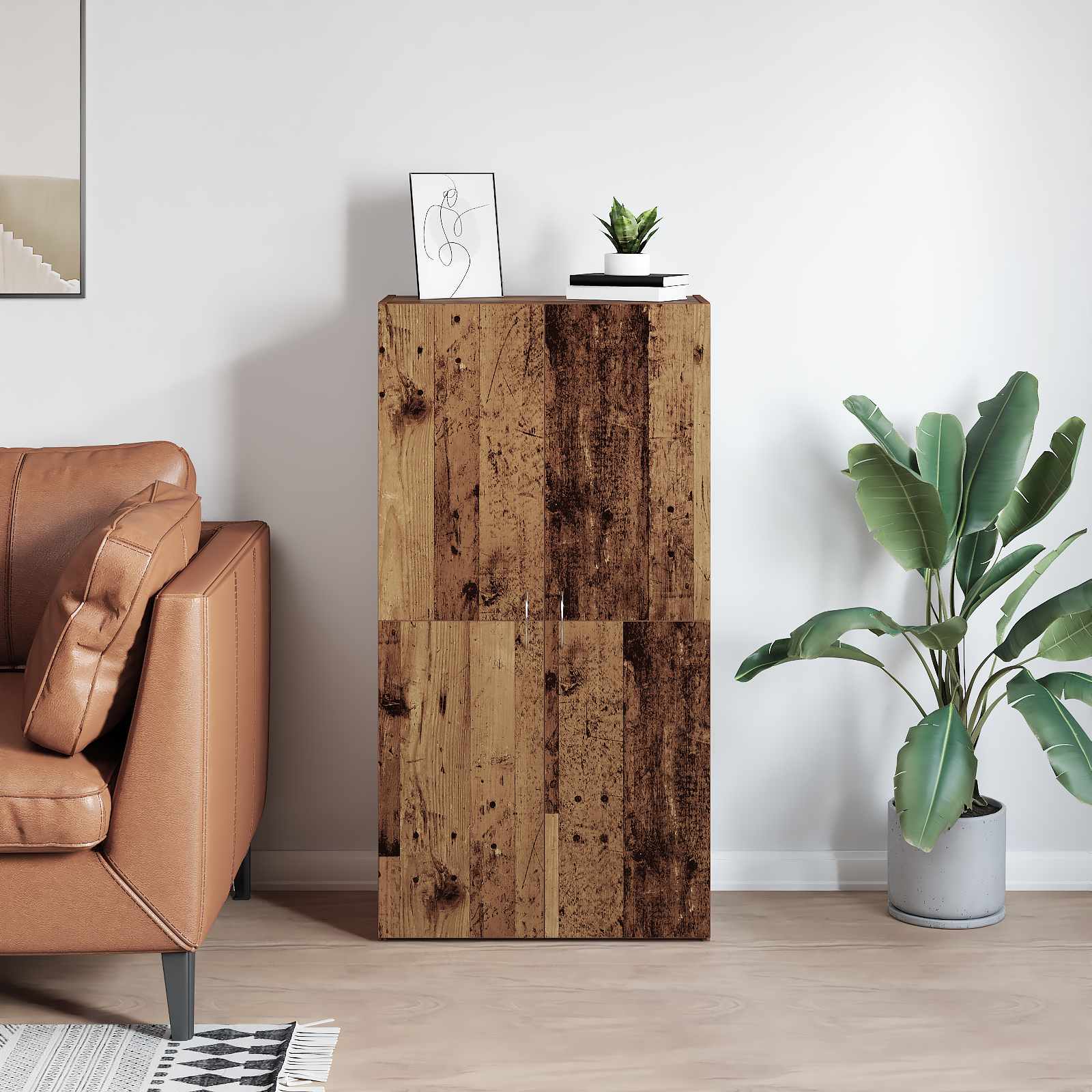 Büroschrank Altholz 60 x 32 x 115 cm Holzwerkstoff